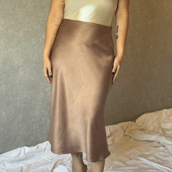 Mocha Muse Midi Skirt